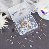 Beebeecraft 40Pcs 2 Colors Brass Stud Earring Findings KK-BBC0002-80-7