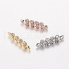 Brass Micro Pave Cubic Zirconia Links ZIRC-G122-42-RS-1