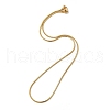 Ion Plating(IP) 304 Stainless Steel Square Snake Chain Necklaces STAS-A066-07-01G-1