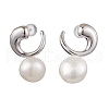 Mother's Day Jewellery Natural Pearl Ear Studs EJEW-P286-53P-1