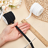 Fingerinspire 20 Yards 2 Colors Flat Polyester Elastic Cords with Wavy Edge OCOR-FG0002-39-3