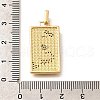 Brass Micro Pave Cubic Zirconia Pendents KK-R212-01G-3