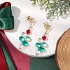 304 Stainless Steel with Glass Stud Dangle Earring EJEW-TA00530-2