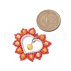 Seed Beads Beaded Charms PALLOY-MZ00271-2