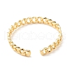 Brass Curb Chain Shape Open Cuff Bangle for Women BJEW-B054-38G-2