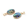 Constellation Natural Paua Shell Pendants KK-P265-01G-10-2