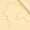 Alloy with Plastic Pearl Round Beaded Waist Beads FS-WG2A056-01-3