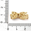 Brass Micro Pave Clear Cubic Zirconia Box Clasps KK-K385-095G-4