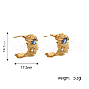 Stainless Steel C-Shaped Stud Earrings CG5154-3