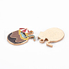 Rack Plating Alloy Enamel Pendants ENAM-S122-039-RS-2