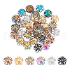 Unicraftale 48Pcs 6 Colors 5-Petal 304 Stainless Steel Bead Caps STAS-UN0049-54-1