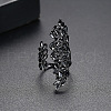 Leaf Brass Micro Pave Cubic Zirconia Cuff Rings for Women FS-WG3B787-01-1