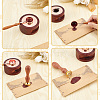 Brass Wax Seal Stamps with Rosewood Handle AJEW-WH0412-0248-3