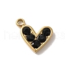 Golden Tone 304 Stainless Steel Rhinestone Charms STAS-L025-005G-04-1