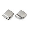 Tarnish Resistant 316 Surgical Stainless Steel Magnetic Clasps with Glue-in Ends STAS-F269-02P-01-2