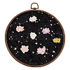 Flat Round ABS Wall Mounted Brooch Organizer Display Boards AJEW-WH0554-84A-1