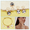 Alloy Enamel Cat Head Pendant Stitch Markers HJEW-AB00235-5