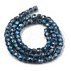 Electroplate Transparent Glass Beads Strands GLAA-C029-03A-06-2