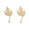 Brass Micro Pave Cubic Zirconia Stud Earring Findings KK-E107-11G-1