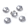 5-Petal 304 Stainless Steel Bead Caps STAS-E466-26P-1