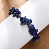 Adjustable Natural Lapis Lazuli Braided Bead Bracelets for Women BJEW-U035-02G-3