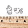 Brass Micro Pave Cubic Zirconia Charms KK-C089-02P-3