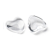 Transparent Glass Heart Cabochons GGLA-R021-8mm-3