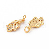 Brass Clear Cubic Zirconia Pendants KK-N233-101-NF-2