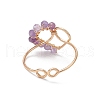 Natural Amethyst Cuff Rings RJEW-TA00206-01-4