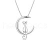 SHEGRACE Lovely Rhodium Plated 925 Sterling Silver Necklace JN489A-1