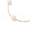 Mother's Day Jewellery Natural Pearl Beaded Chain Bracelet BJEW-JB09447-2
