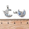 Brass Micro Pave Cubic Zirconia with Glass Pendants KK-Z103-13P-3