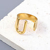 Vacuum Plating 201 Stainless Steel Cuff Rings RJEW-Z032-01G-U-2