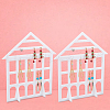 Detachable Lovely House Acrylic Earring Display Stands EDIS-WH0029-48B-3