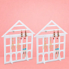 Detachable Lovely House Acrylic Earring Display Stands EDIS-WH0029-48B-3