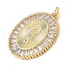Brass Micro Pave Cubic Zirconia Pendants KK-Q068-31A-G-2