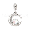 Rack Plating Alloy Rhinestone Glass European Dangle Charms PALLOY-S189-33P-1
