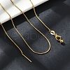 304 Stainless Steel Snake Chain Necklace for Women NJEW-G104-01G-2