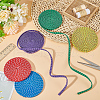 BENECREAT 5Pc 5 Colors Dots Pattern Rubber with Polyester Elastic Cord OCOR-BC0009-79-5