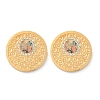 304 Stainless Steel Rhinestone Stud Earrings EJEW-Z089-22G-4