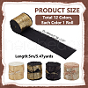   4 Roll 4 Colors 5M Hot Stamping Velvet Frayed Ribbon OCOR-PH0004-18-2