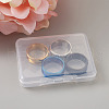 4 Colors Stainless Steel Grooved Finger Ring Settings STAS-TA0001-26A-4