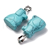 Synthetic Turquoise Pendants G-B127-07P-10-3