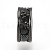 Brass Micro Pave Cubic Zirconia Beads X-ZIRC-Q013-138B-2