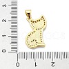 Brass Micro Pave Clear Cubic Zirconia Pendants KK-A221-12G-3