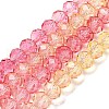 Transparent Painted Glass Beads Strands DGLA-A034-T8mm-A07-2