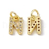 Real 18K Gold Plated Brass Micro Pave Clear Cubic Zirconia Charms KK-E068-VB452-N-1