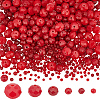 GOMAKERER 7 Strands 7 Styles  Opaque Solid Color Glass Beads Strands EGLA-GO0001-02A-1