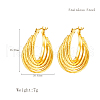 Stylish Stainless Steel Irregular Hoop Earrings PZ3309-6
