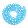 Electroplate Glass Beads Strands EGLA-A034-J8mm-B10-2